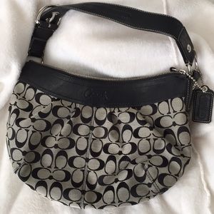 Coach Signature Soho Pleated Hobo Purse